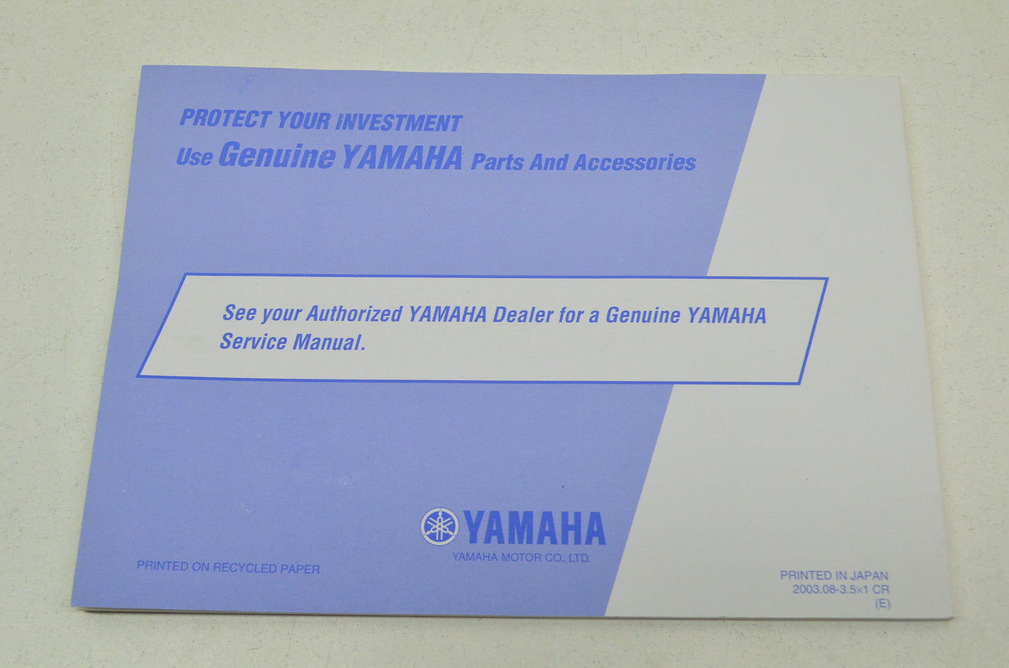OEM Yamaha LIT-11626-17-46 Owner's Manual YZF-R6SÂ© NOS