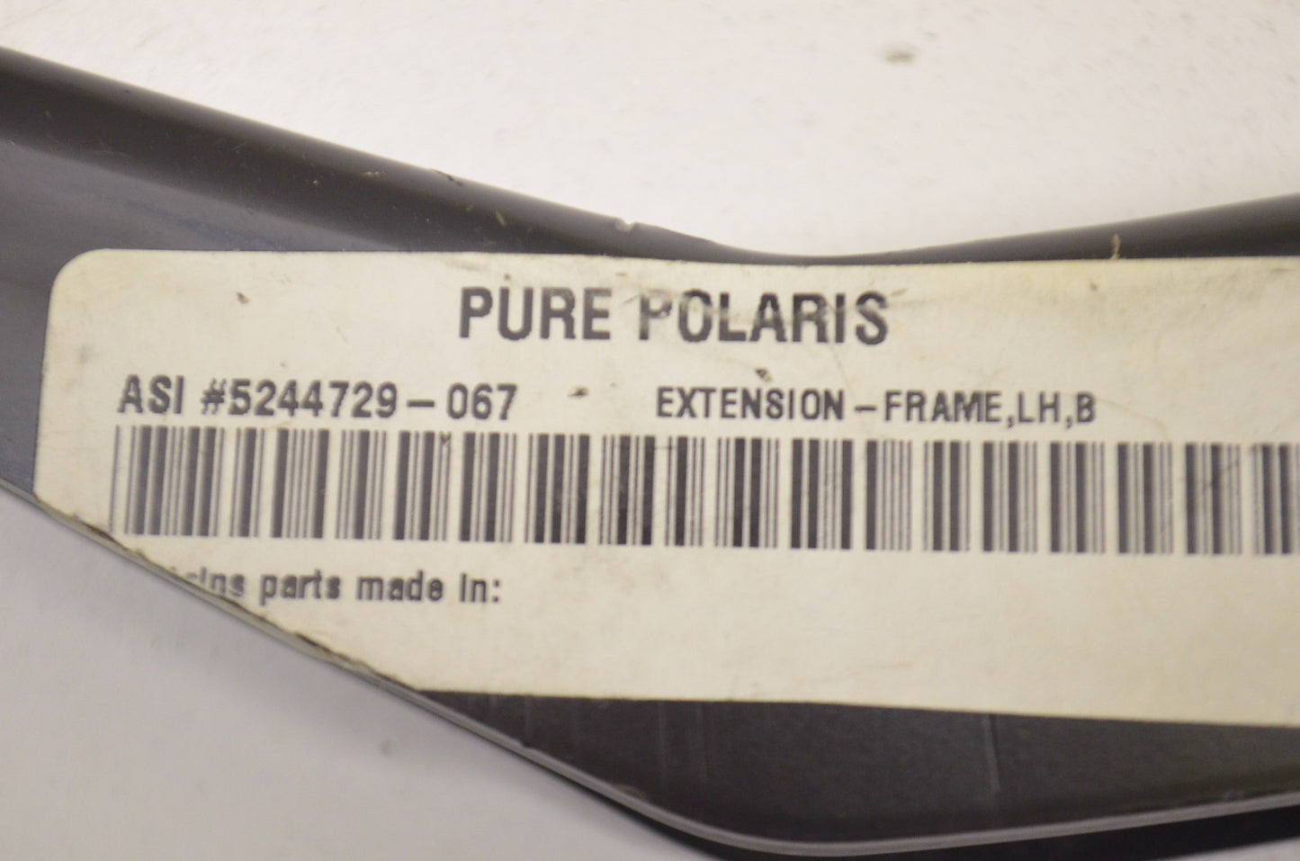 OEM Polaris 5244729-067 Black Left Hand Frame Extension NOS