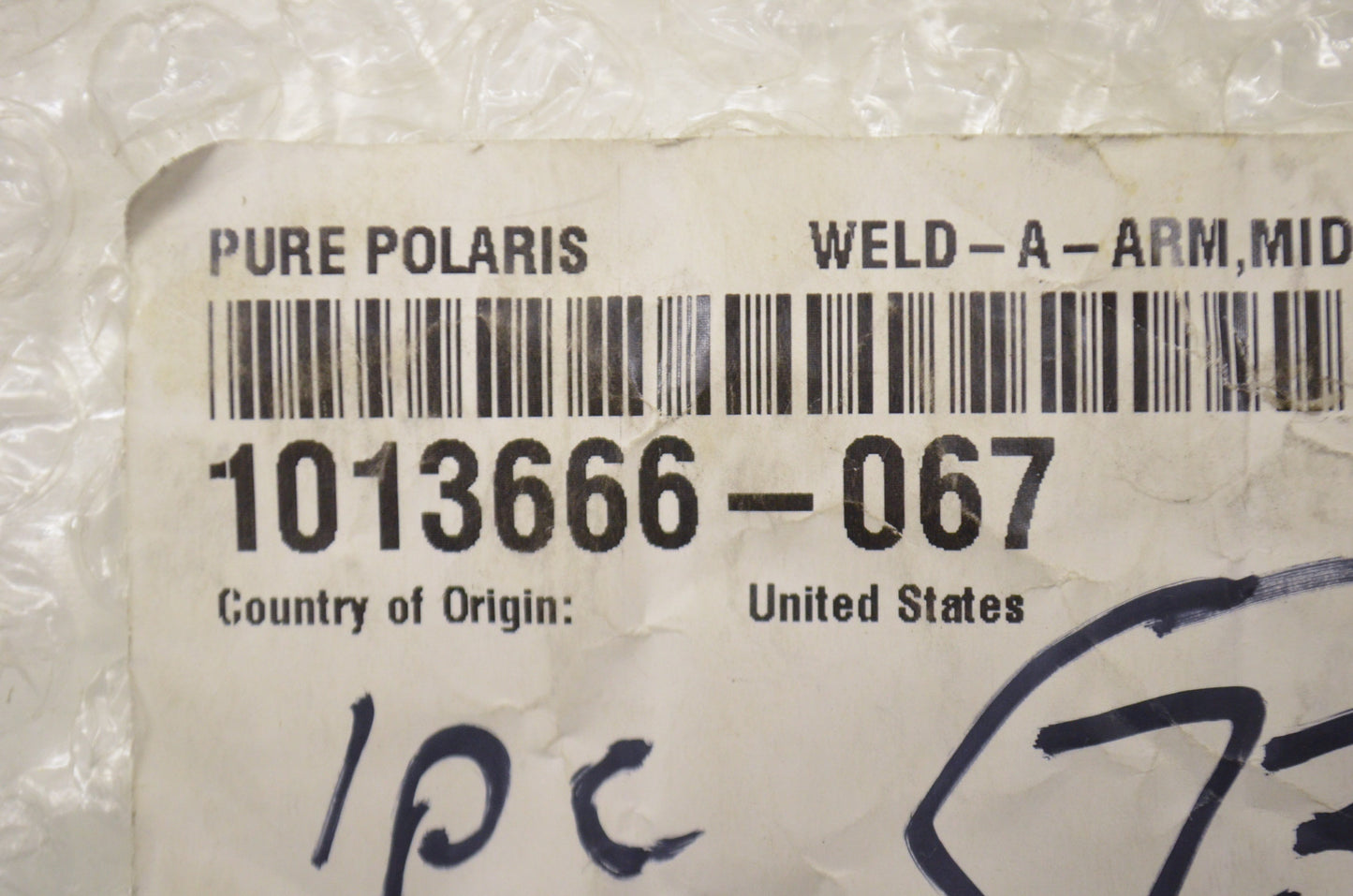 New OEM Polaris Middle Axle A-Arm Weld NOS