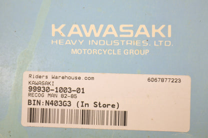OEM Kawasaki 99930-1003-01 Recognition Manual 82-85
