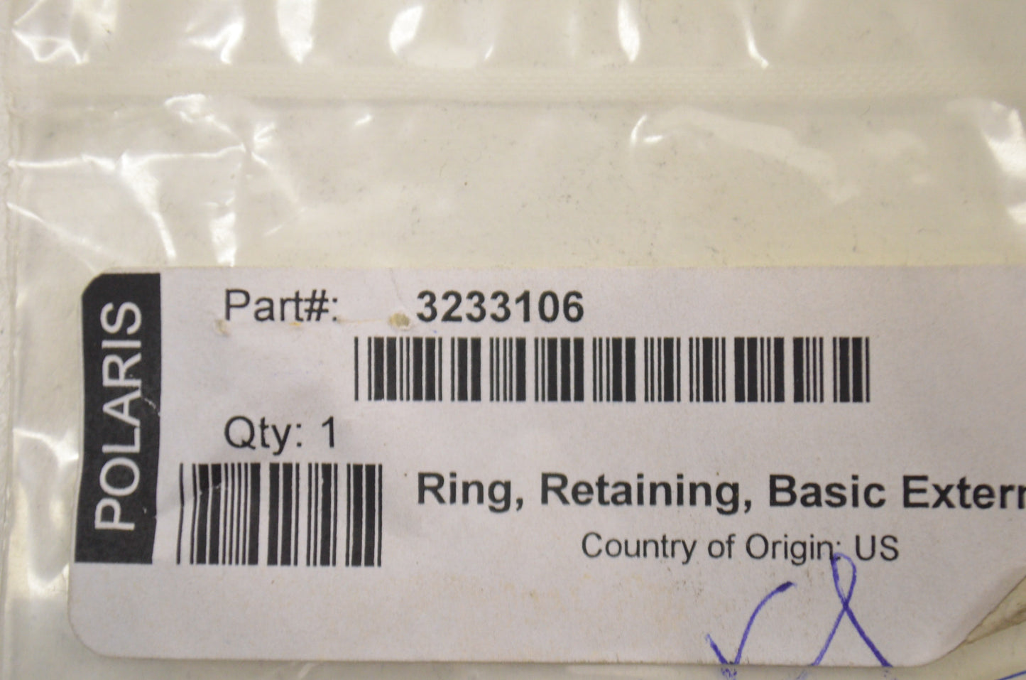 OEM Polaris 3233106 Snap Ring Qty 2 NOS