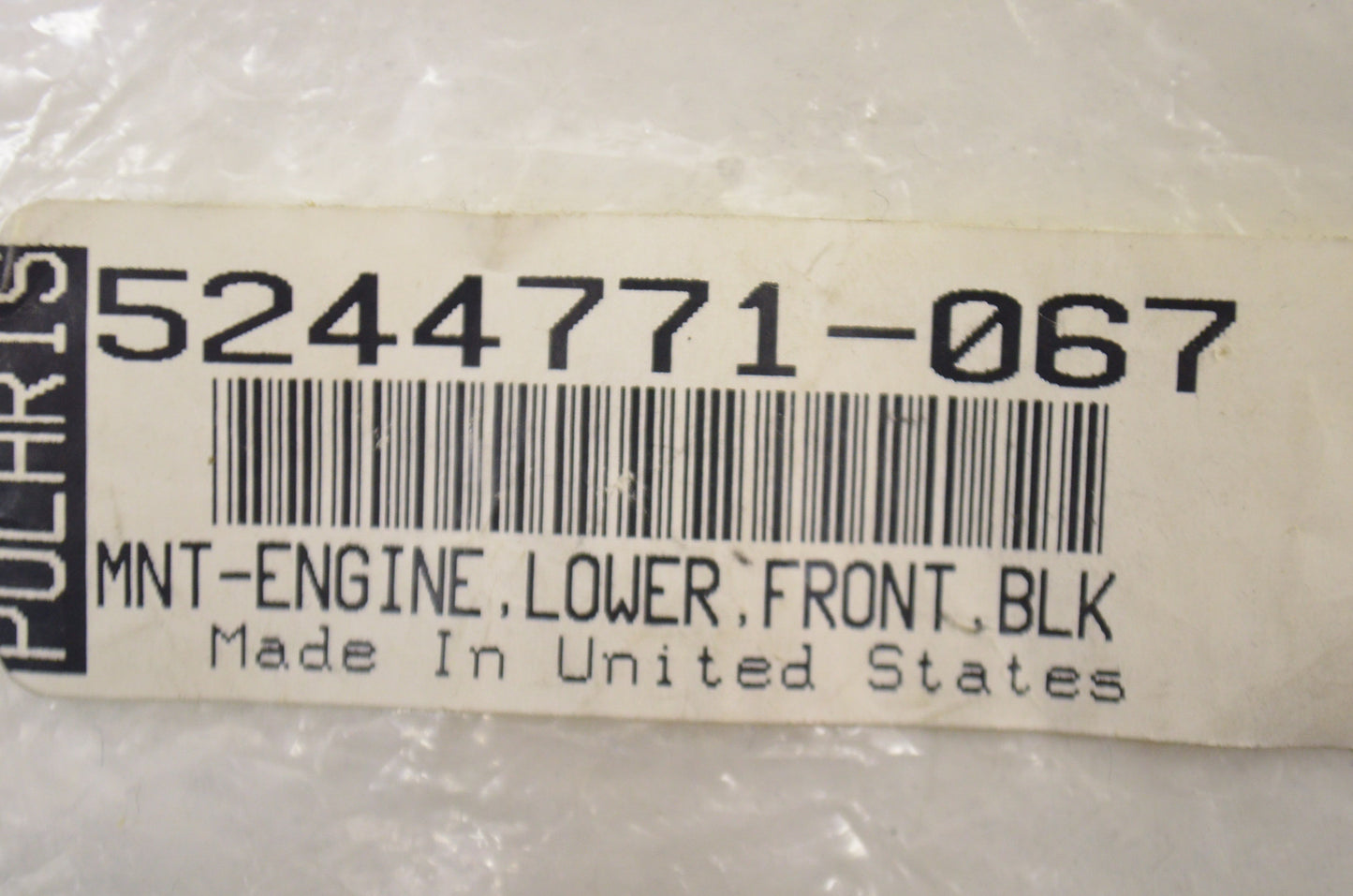 OEM Polaris 5244771-067 Lower Front Engine Mount Black NOS