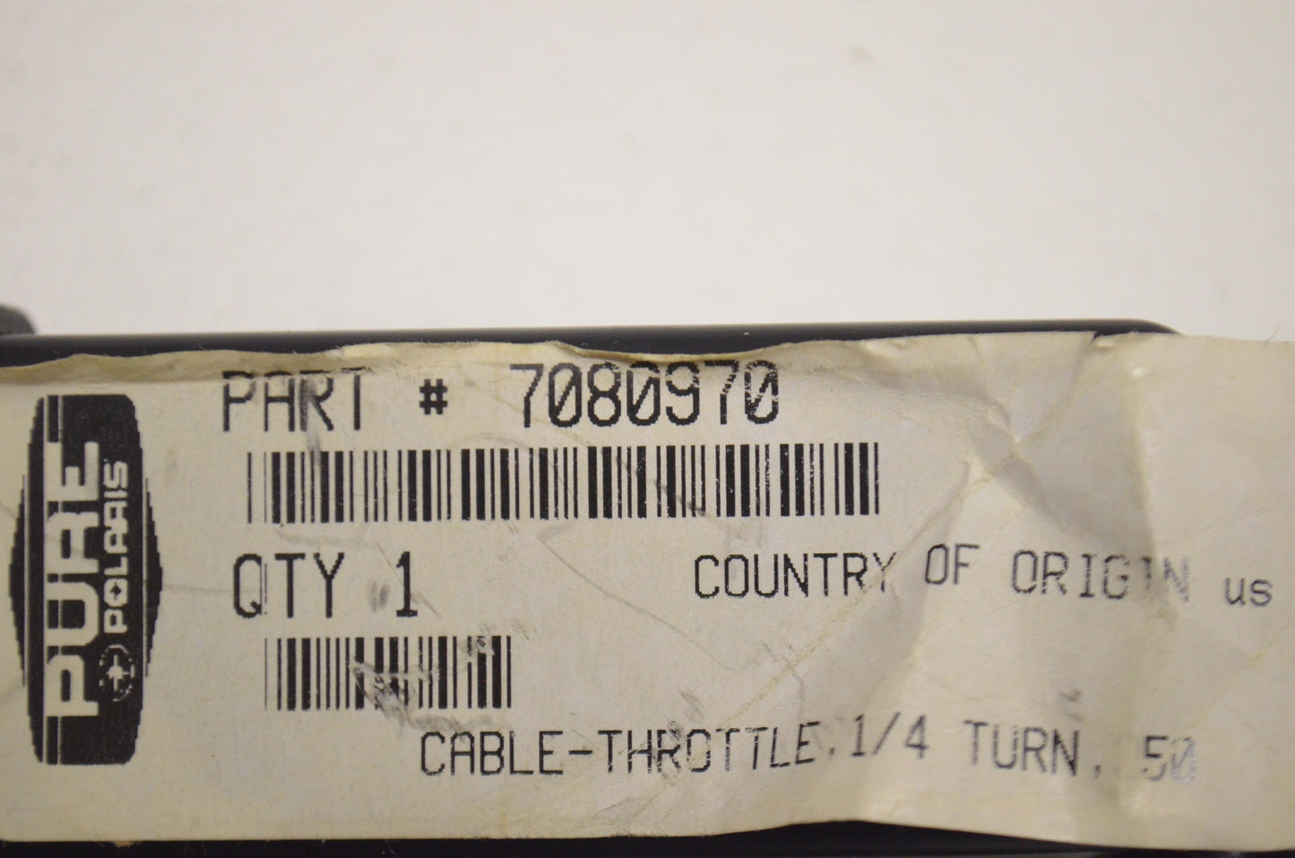 OEM Polaris 7080970 Throttle Cable 1/4 Turn NOS