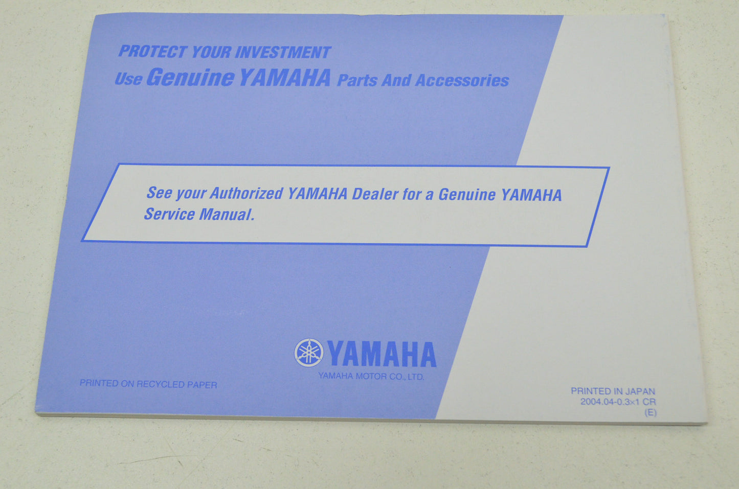 New OEM Yamaha Vmax VMX12T(C) Owner's Manual Vmax VMX12T(C) NOS