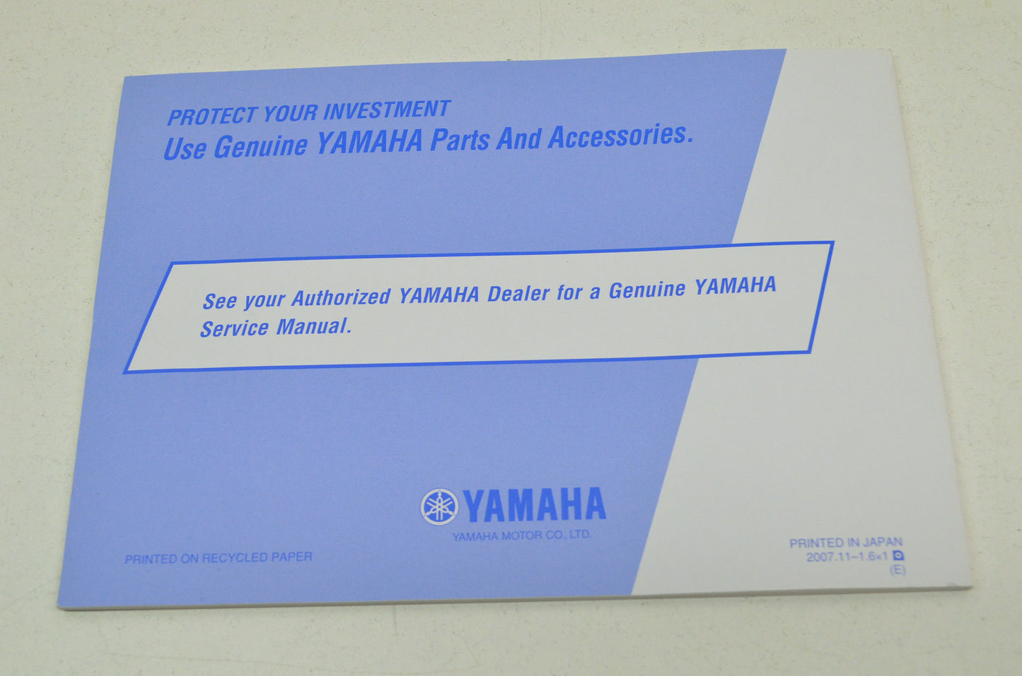 OEM Yamaha LIT-11626-21-66 WR250R WR25RX Owner's Manual