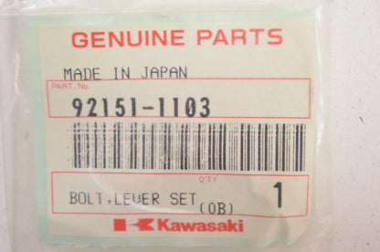 OEM Kawasaki 92151-1103 Lever Bolt Set 5mm NOS