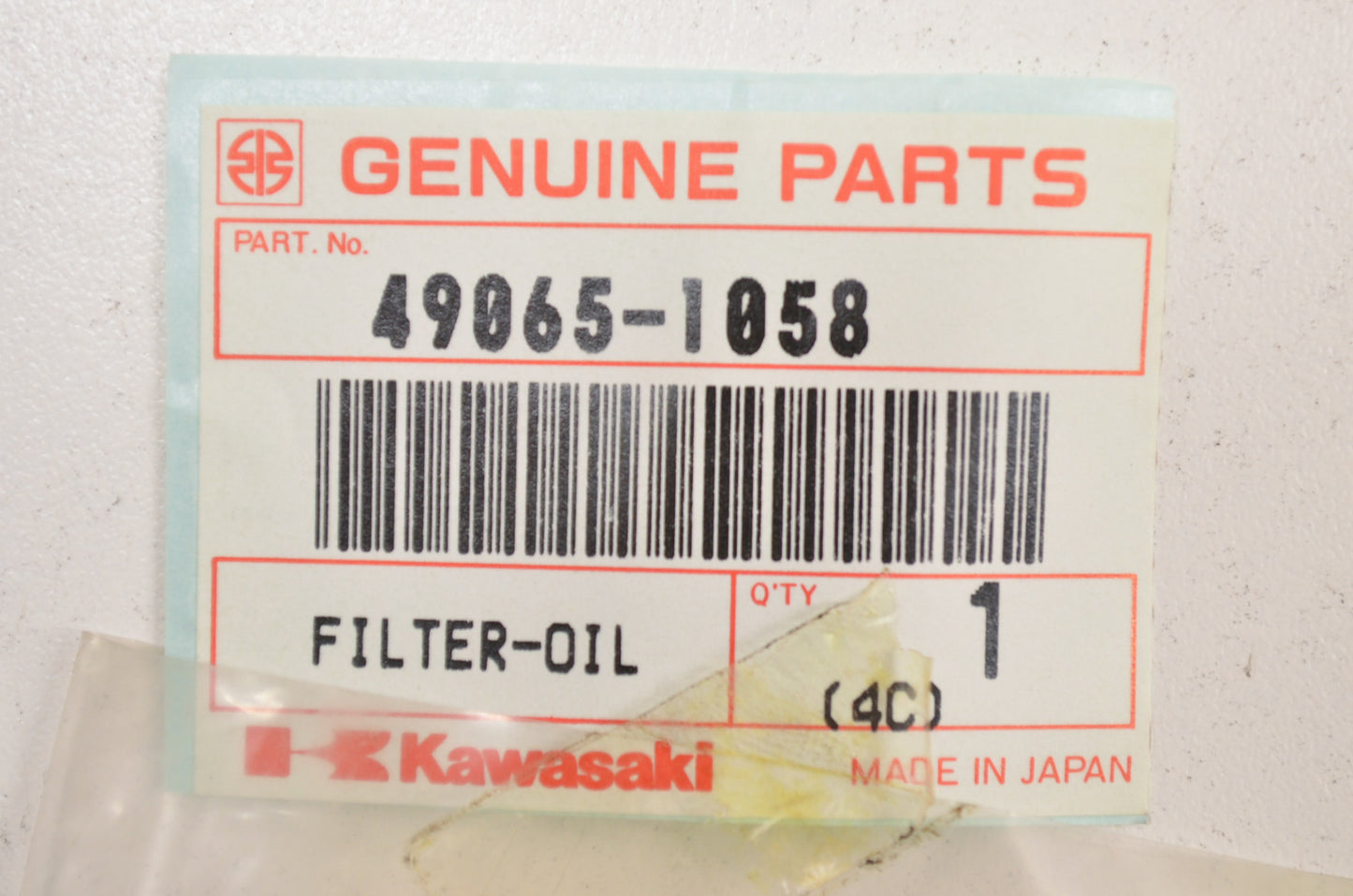 OEM Kawasaki 49065-1058 Oil Filter NOS