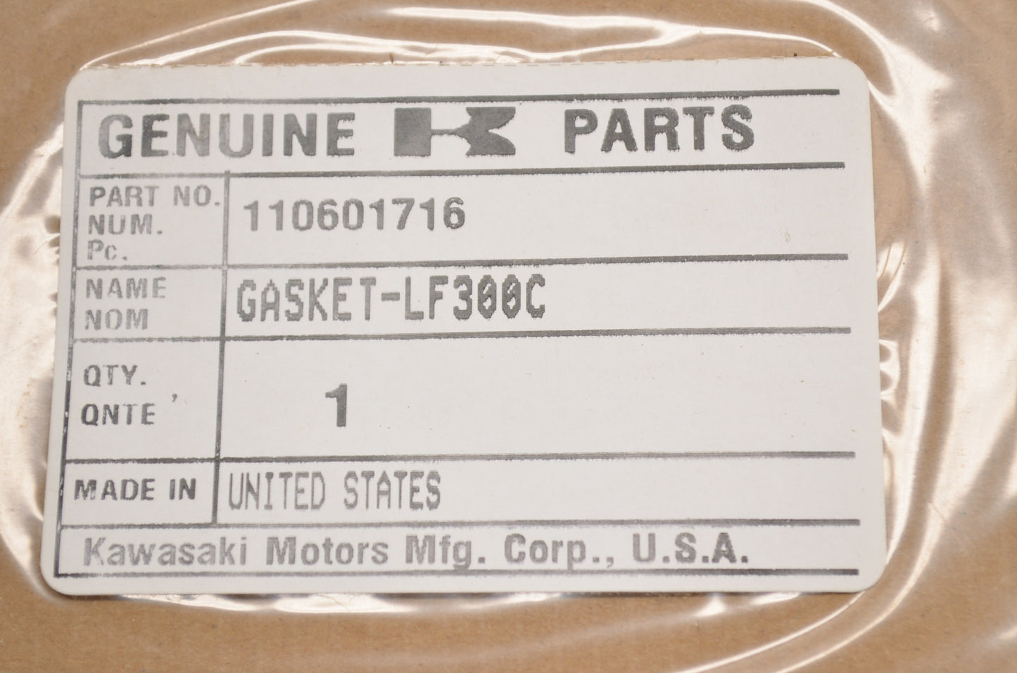 OEM Kawasaki 11060-1716 Generator Cover Gasket NOS