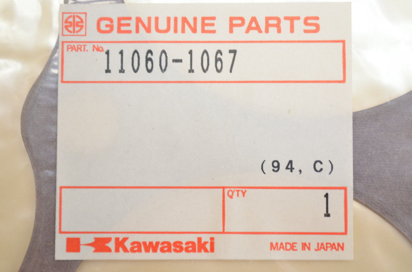 OEM Kawasaki 11060-1067 Gasket NOS