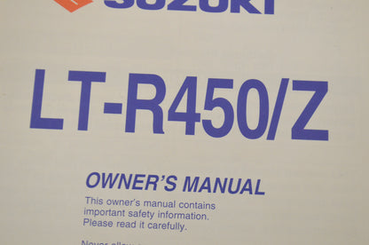 OEM Suzuki 99011-45G52-03A Owner's Manual LT-R450K8 2 NOS