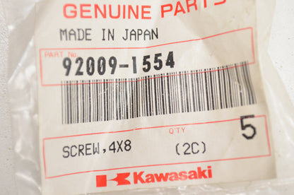 OEM Kawasaki 92009-1554 Screw 4x8 Qty 5 NOS