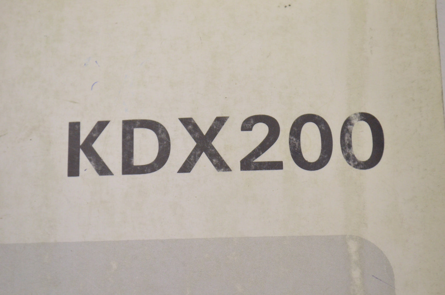 OEM Kawasaki 99924-1114-01 Service Manual KDX200E