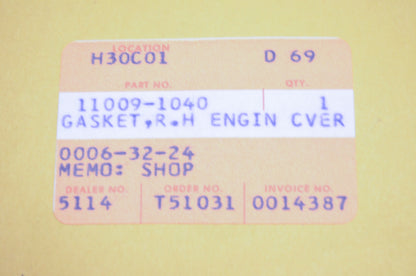 OEM Kawasaki 11009-1040 Clutch Cover Gasket NOS
