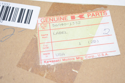 New OEM Kawasaki Shift Pattern Decal NOS