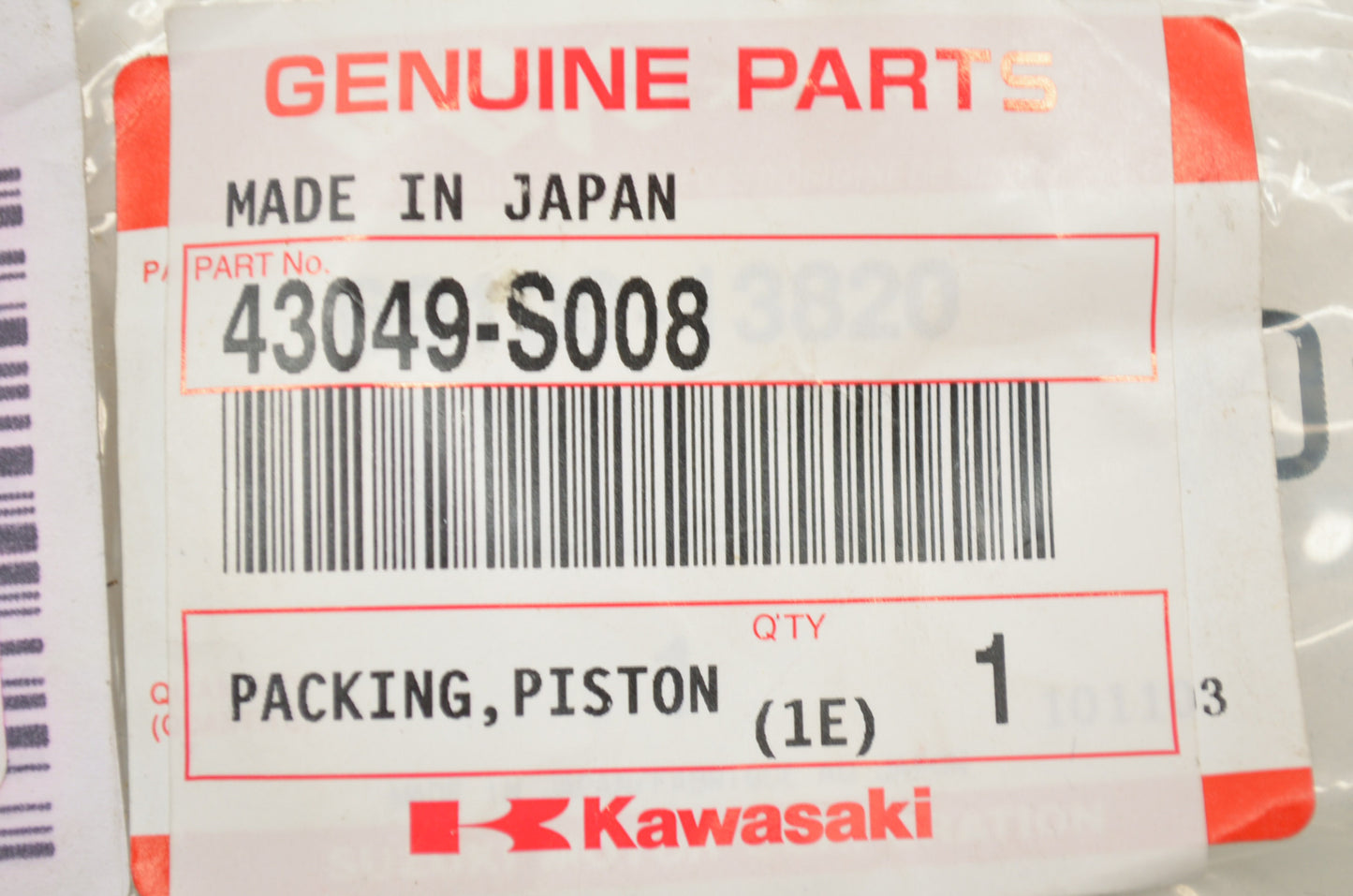 OEM Kawasaki 43049-S008 Piston Packing NOS