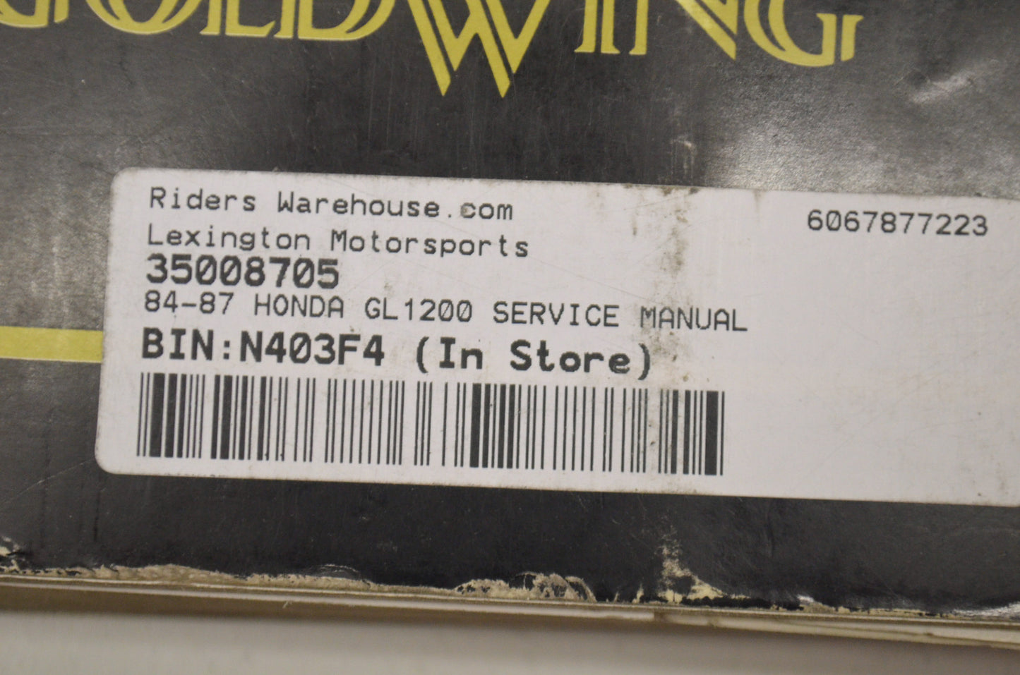 84-87 Goldwing GL1200 Service Manual 84-87 Goldwing GL1200