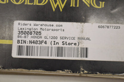 84-87 Goldwing GL1200 Service Manual 84-87 Goldwing GL1200