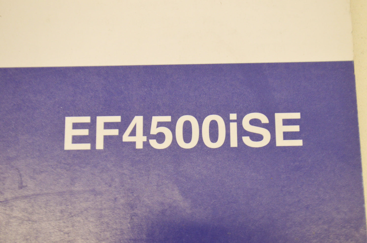 EF4500iSE Service Manual EF4500iSE NOS