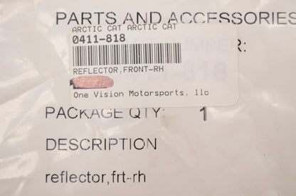 OEM Arctic Cat 0411-819 Left Hand Front Reflector NOS
