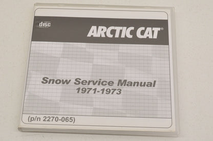 OEM Arctic Cat Snow Service Manual 1971-1973