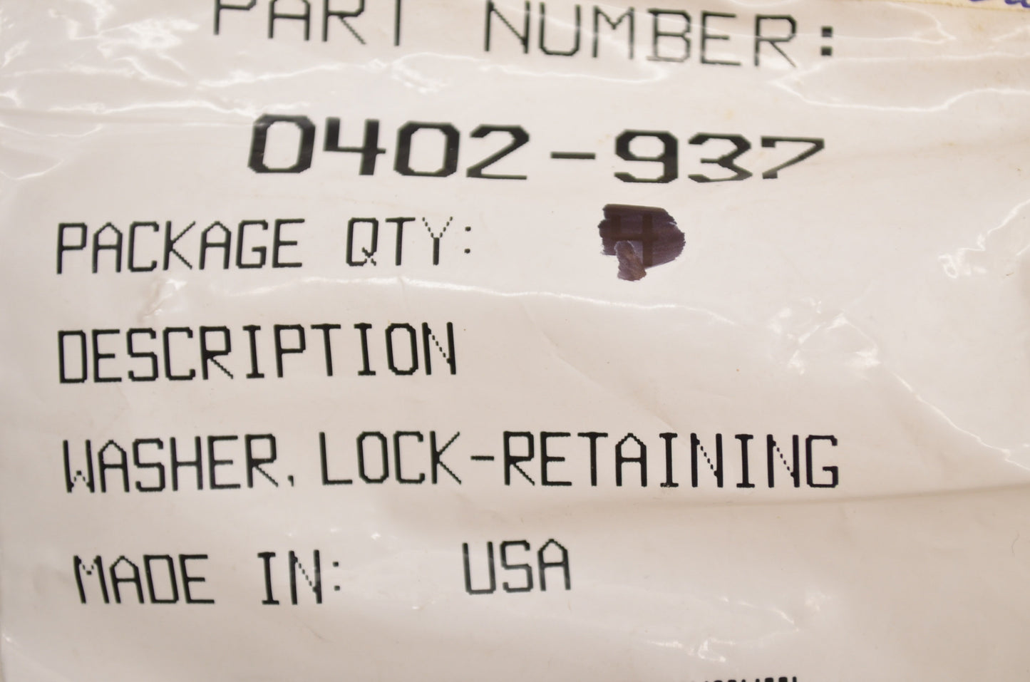 OEM Arctic Cat 0402-937 Retaining Lock Washer Qty 2 NOS