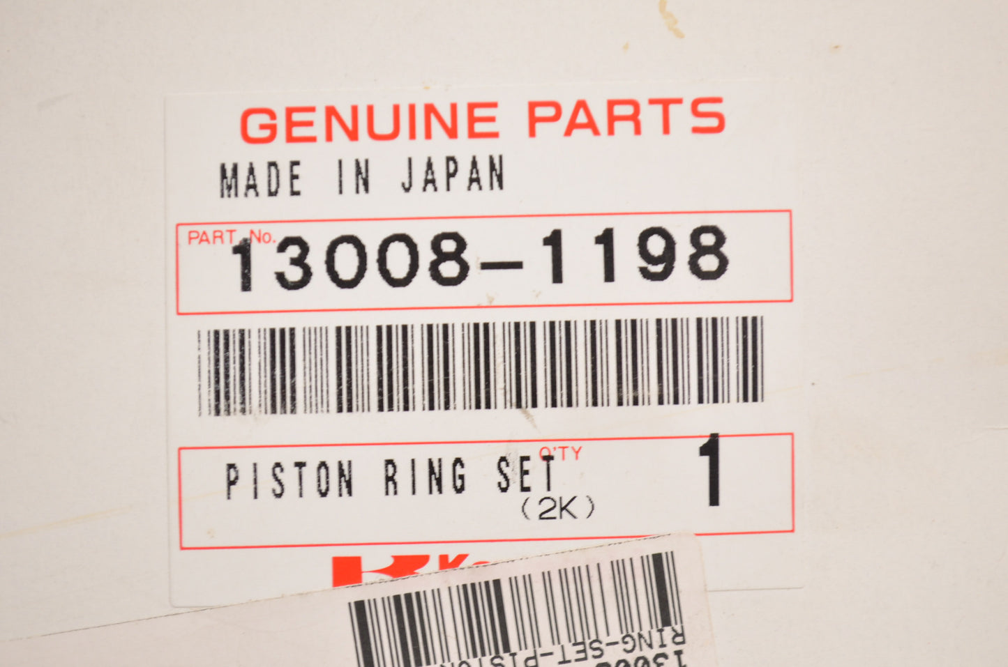 OEM Kawasaki 13008-1198 Piston Ring Set NOS