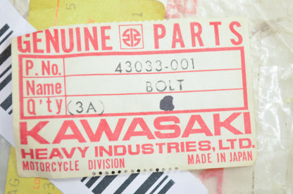 OEM Kawasaki 43033-001 Lever Fitting Bolt NOS
