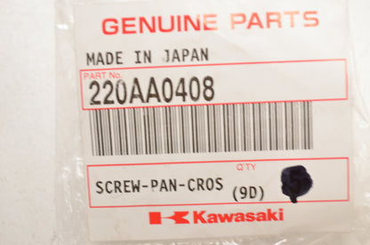 OEM Kawasaki 220AA0408 Pan Cross Screw Qty 3 NOS