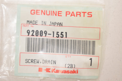OEM Kawasaki 92009-1551 Drain Screw NOS