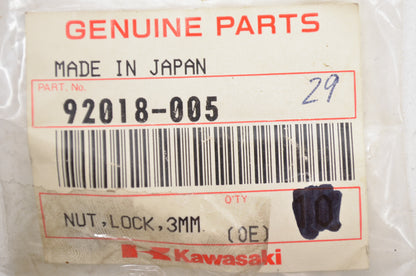 OEM Kawasaki 92018-005 Lock Nut 3MM Qty 2 NOS