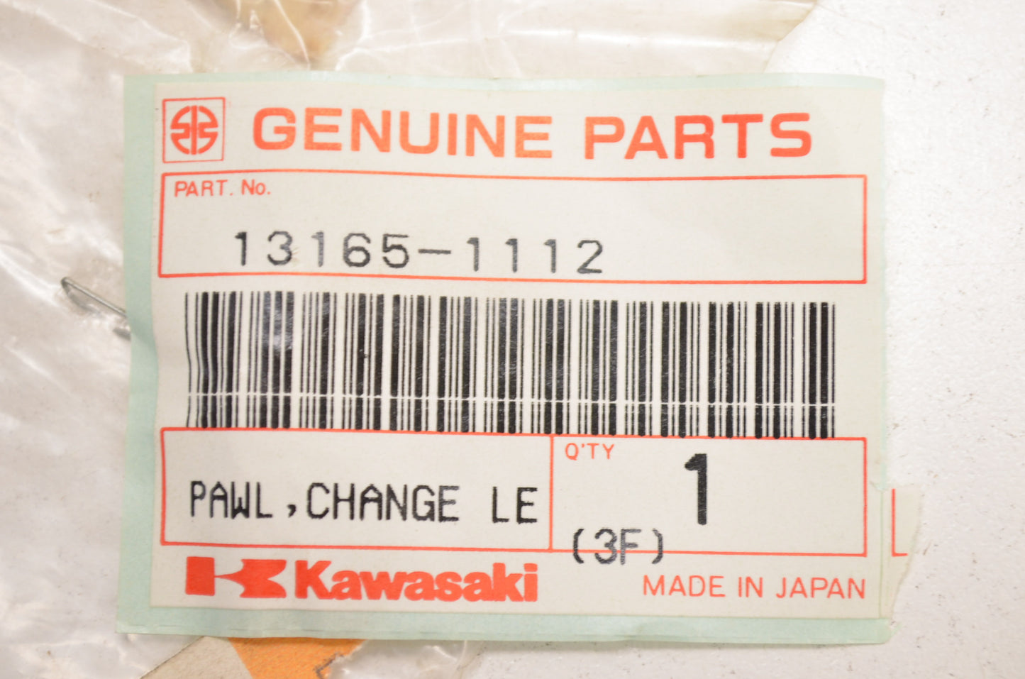 OEM Kawasaki 13165-1112 Change Lever Pawl NOS