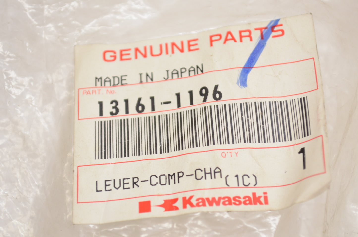 OEM Kawasaki 13161-1196 Change Shaft Complete Lever NOS