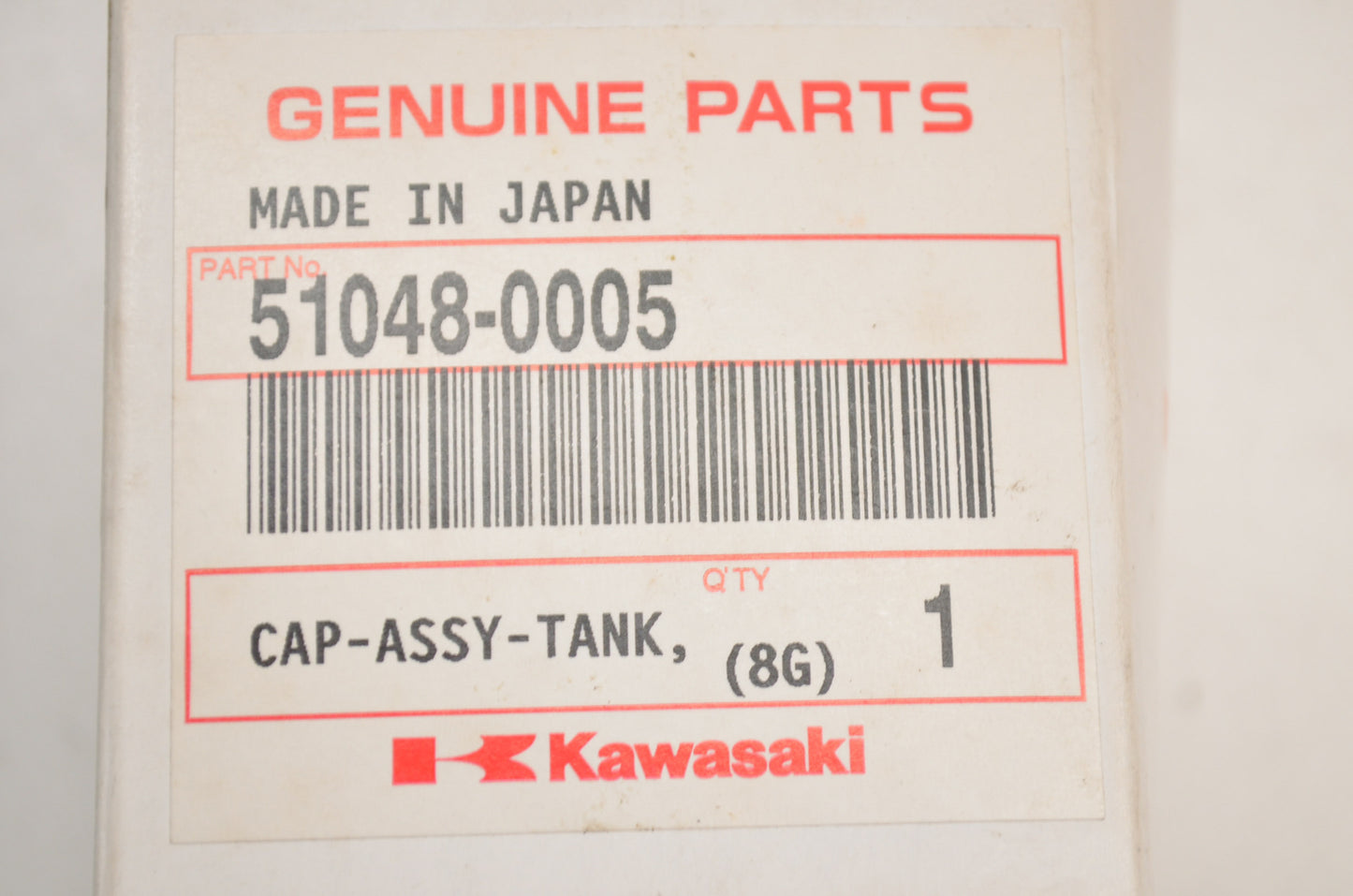 OEM Kawasaki 51048-0005 Fuel Tank Cap Assembly NOS