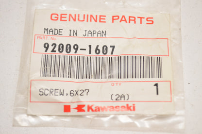 OEM Kawasaki 92009-1607 Screw 6X27 NOS