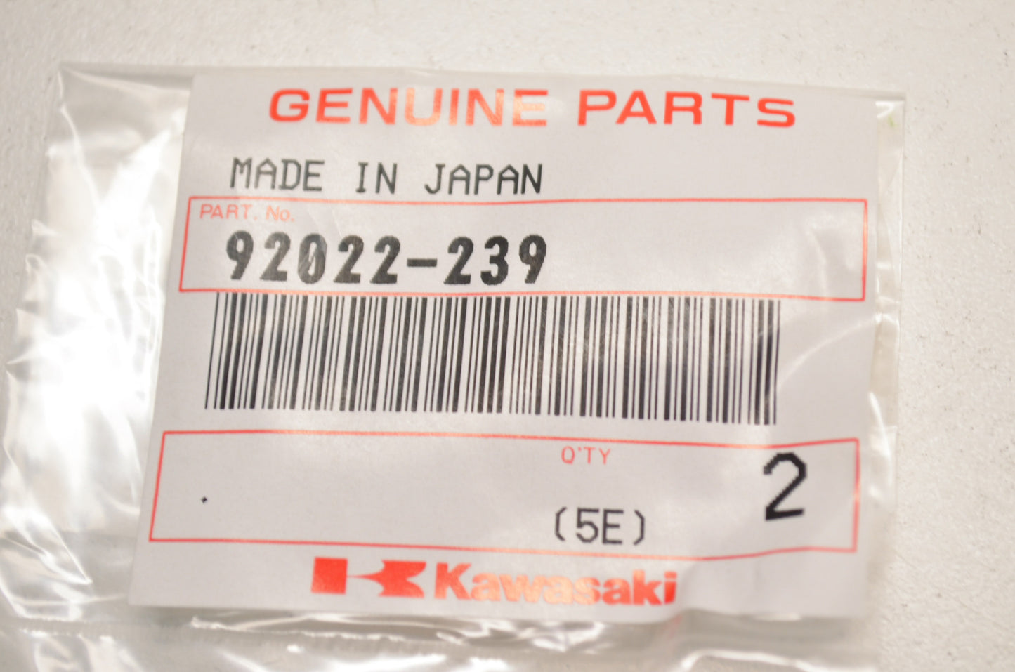 OEM Kawasaki 92022-239 Plain Washer Qty 2 NOS