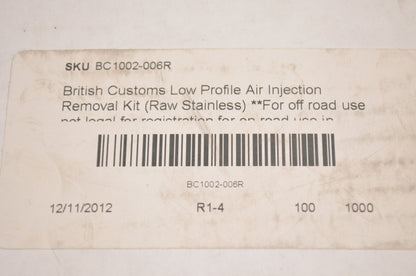 Low Profile Air Injection Removal Kit Stainless NOS