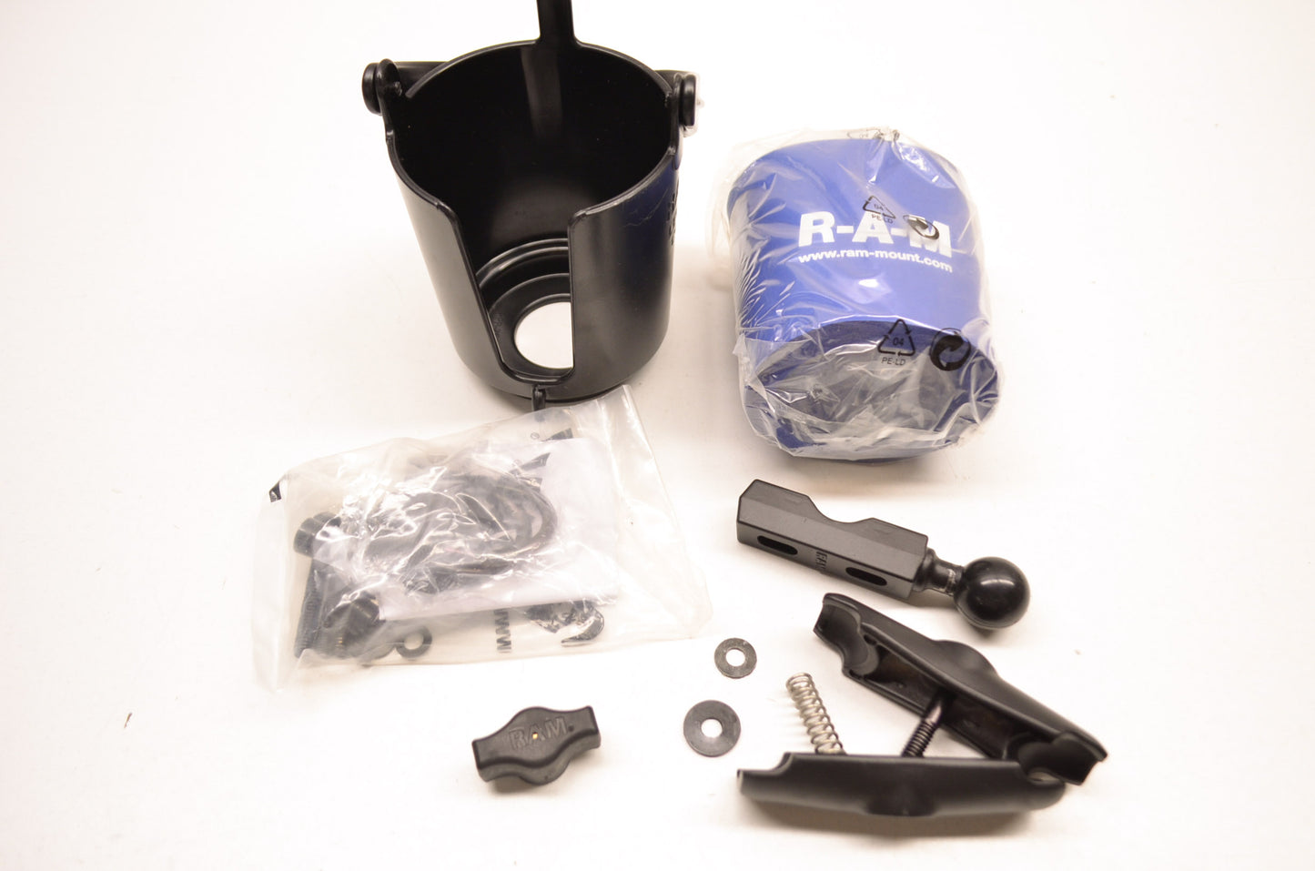 New Ram Mounts Self-Leveling Drink Cup Holder NOS
