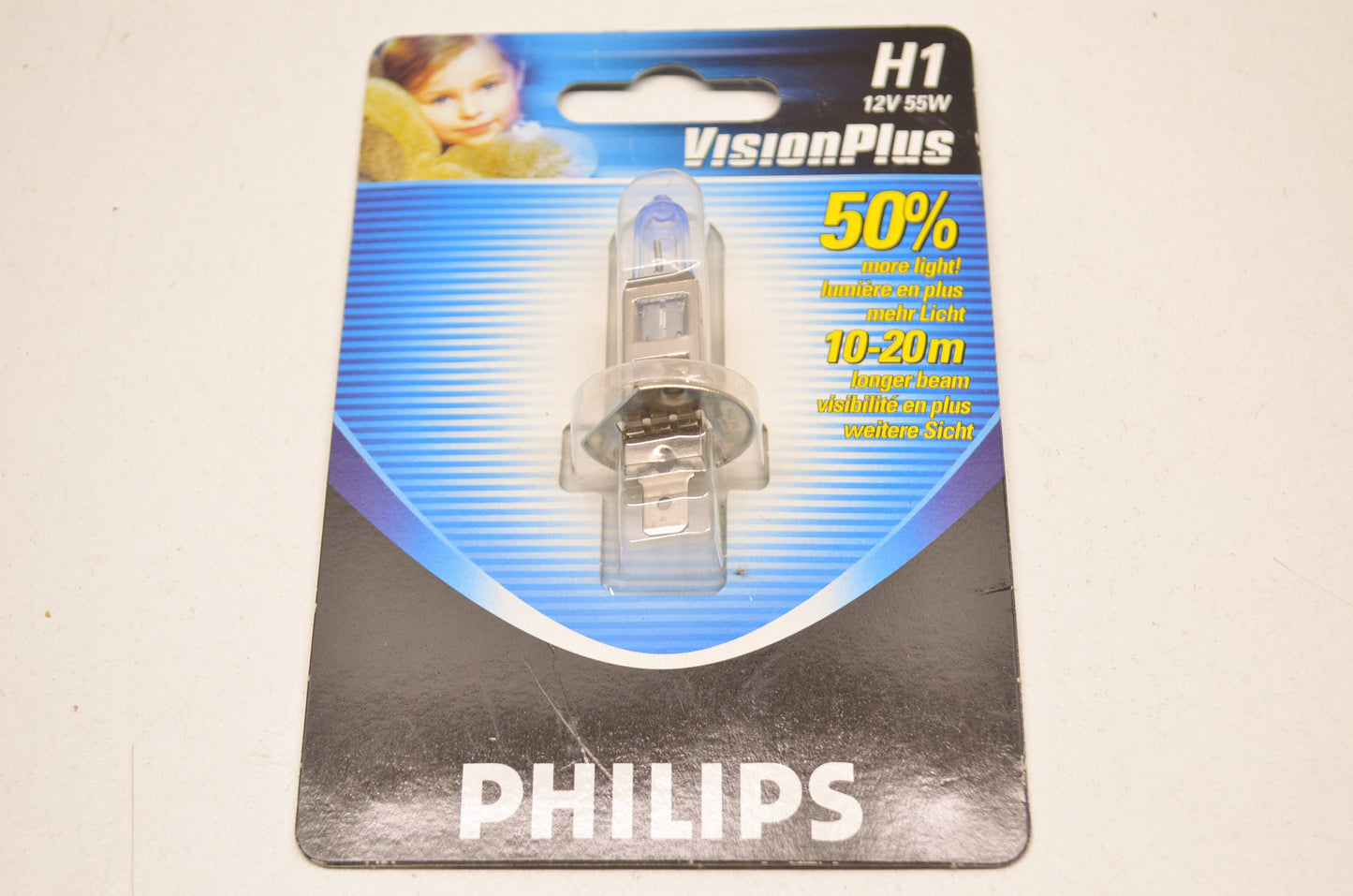 Philips 12258VP VisionPlus H1 Bulb 12v 55w NOS