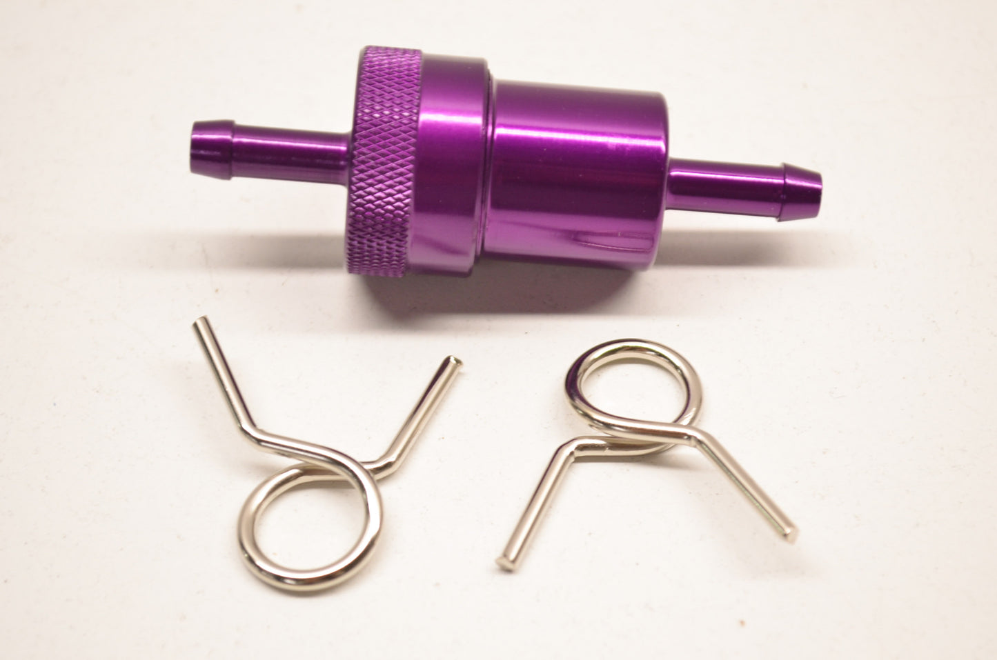 New Emgo Aluminum Fuel Filter 1/4' Purple NOS