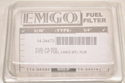 New Emgo Aluminum Fuel Filter 1/4' Purple NOS
