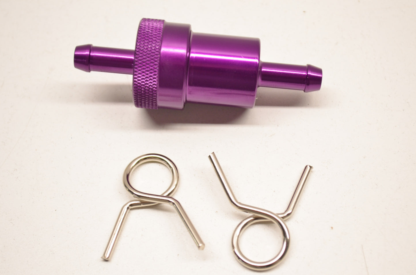 New Emgo Aluminum Fuel Filter 5/16' Purple NOS
