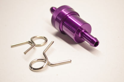 New Emgo Aluminum Fuel Filter 5/16' Purple NOS