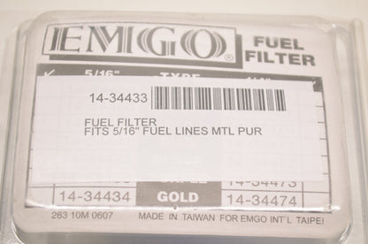 New Emgo Aluminum Fuel Filter 5/16' Purple NOS
