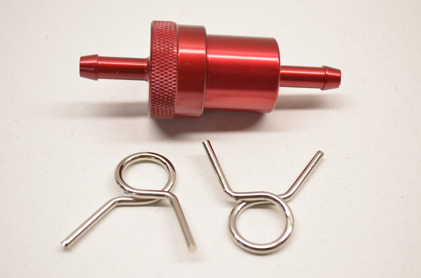 New Emgo Aluminum Fuel Filter 1/4' Red NOS
