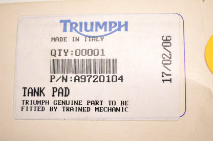 New OEM Triumph Carbon Fiber Tank Pad Kit NOS