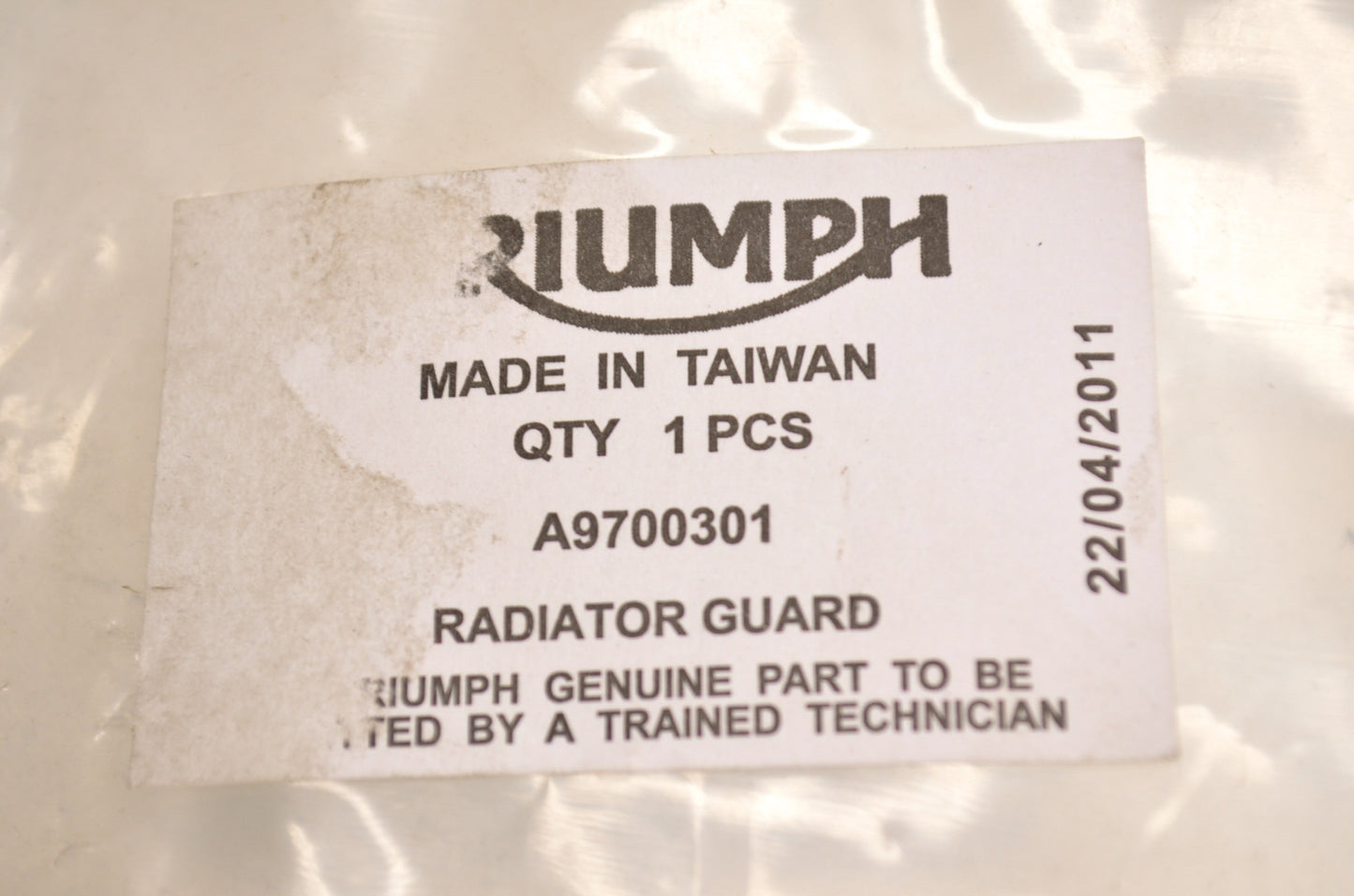 Radiator Guard Kit NOS