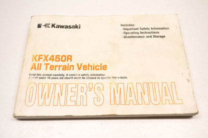 OEM Kawasaki KFX450R ATV Owner's Manual