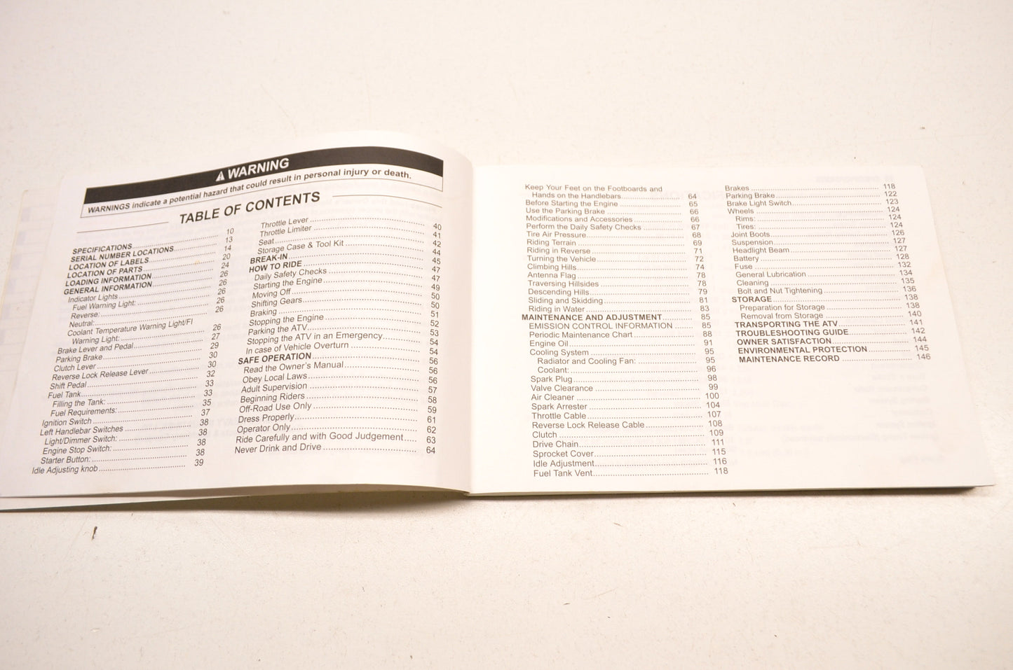 OEM Kawasaki KFX450R ATV Owner's Manual