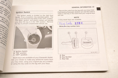 OEM Kawasaki KFX450R ATV Owner's Manual
