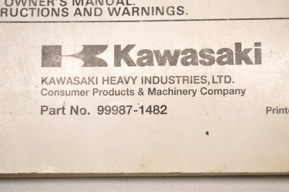 OEM Kawasaki KFX450R ATV Owner's Manual